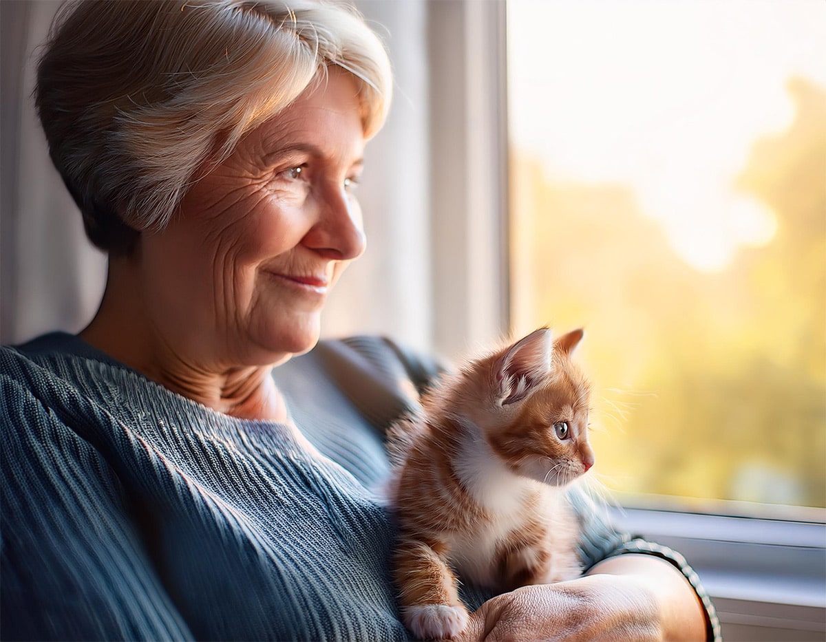 Woman with Kitten